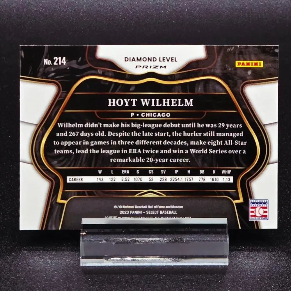 2023 Select Hoyt Wilhelm Tiger Stripe Skin Prizm SSP #229 Chicago Hall of Famer
